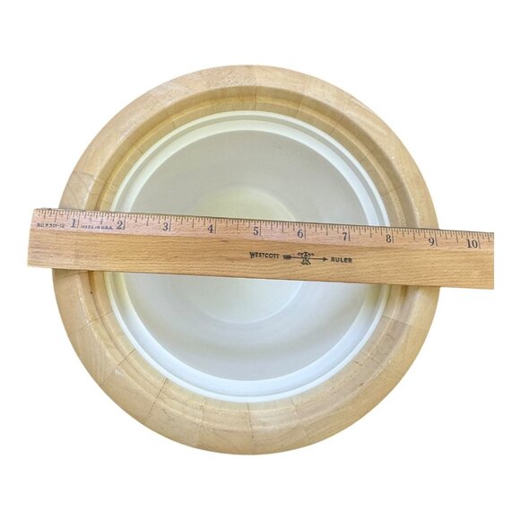 Vtg Silvestri Light Wood Ice Bucket W/Lid Carved Handles & Hard Plastic Liner - Picture 10 of 10